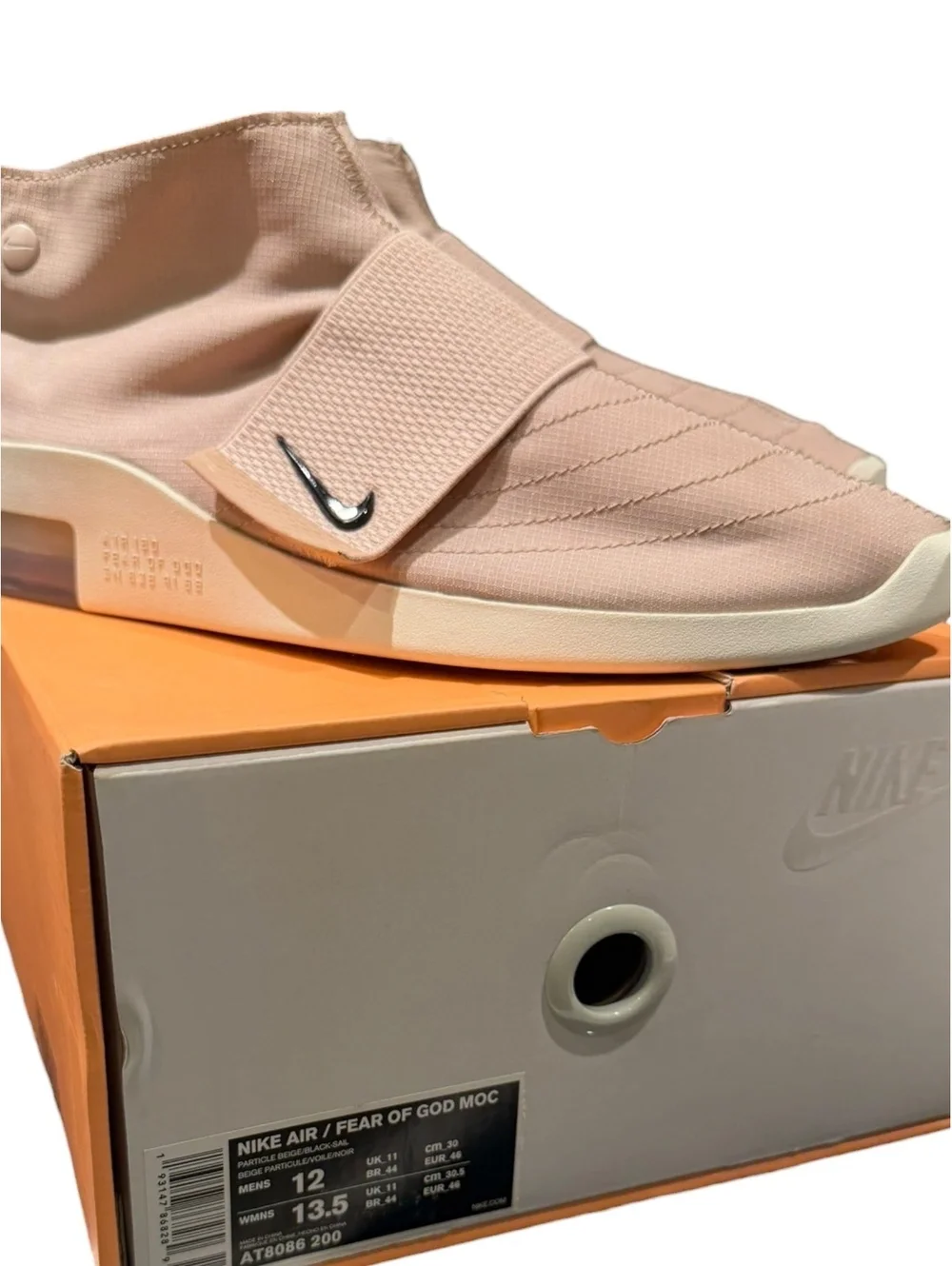 Nike Air Fear Of God Moc Particle Beige AT8086-200 sz12 New